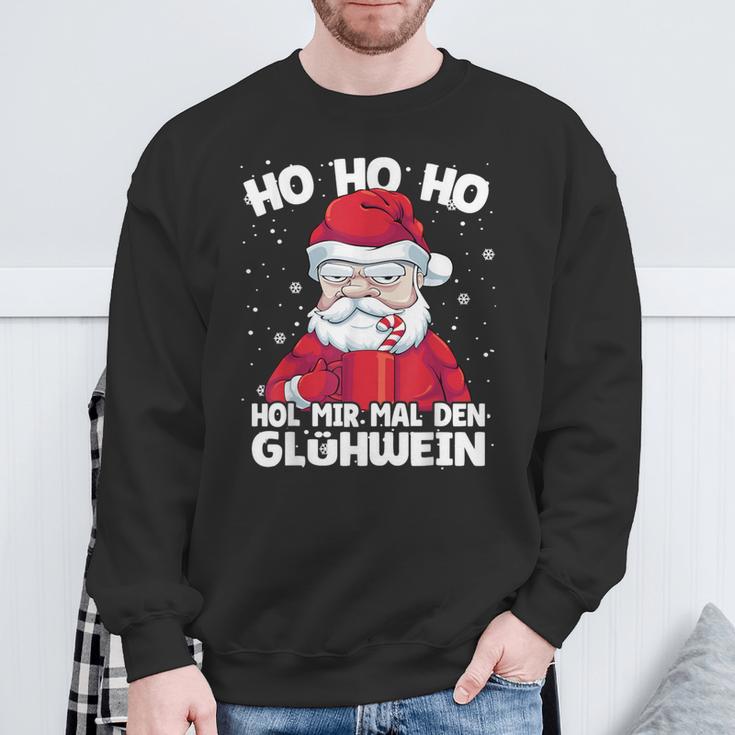 Hol Mir Mal Den Glühwein Annoyed Santa Sweatshirt Geschenke für alte Männer