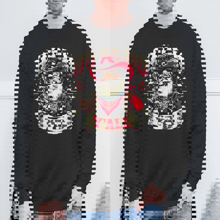 Holiday Cowboy Santa Country Western Christmas Spirit Sweatshirt Gifts for Old Men