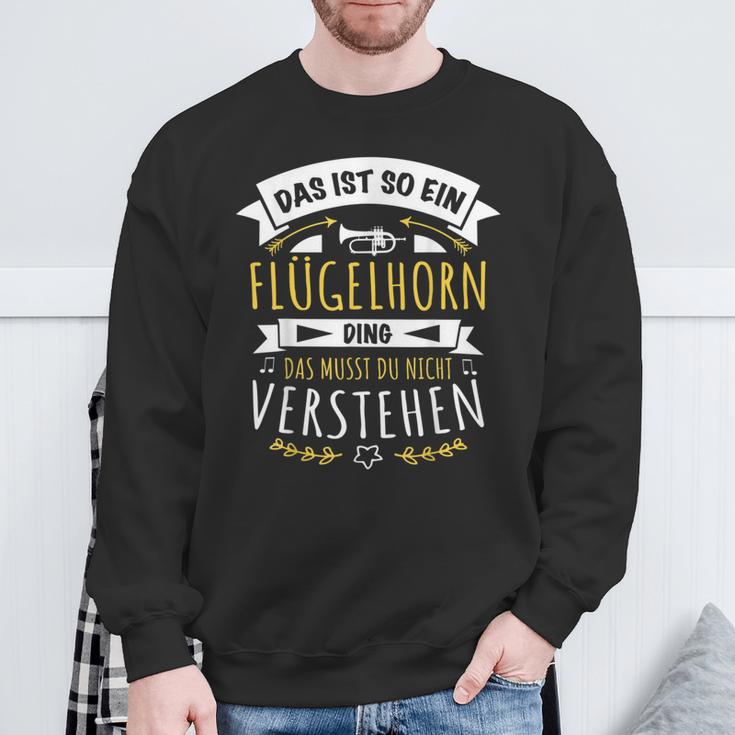 Horn Musiker Das Ist So Ein Flugelhorn Ding Sweatshirt Geschenke für alte Männer