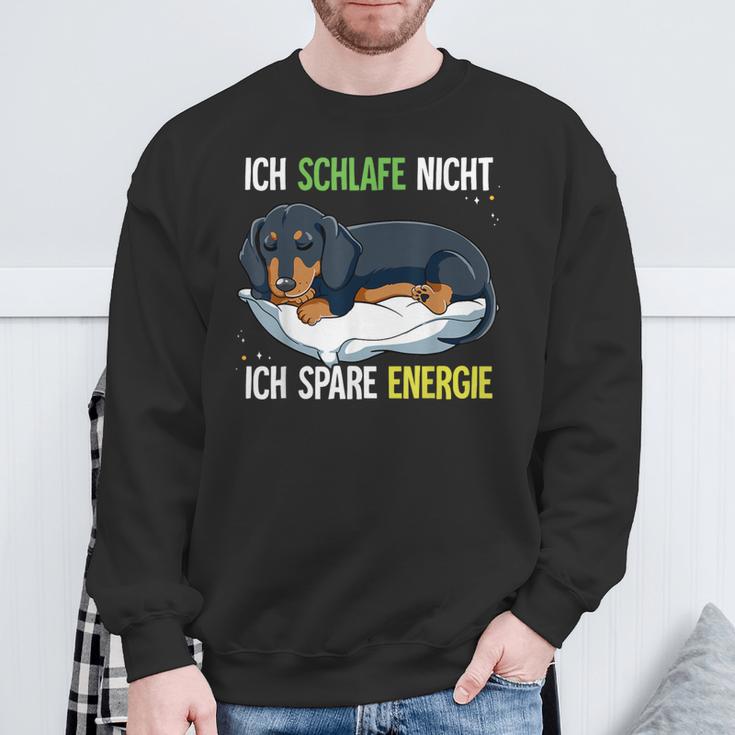 Ich Schlafe Nicht Ich Spare Energy Dachshund Sweatshirt Geschenke für alte Männer