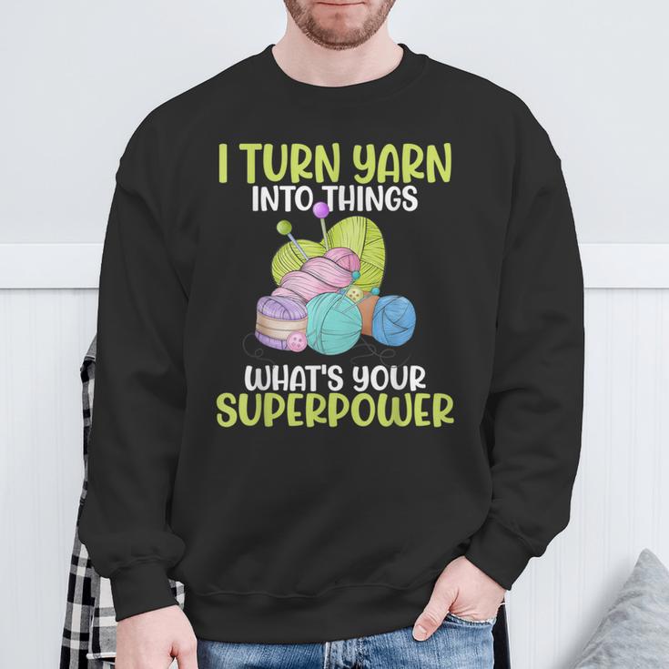 Icherwandle Garn In Dinge Was Ist Deine Superpower Crochet Sweatshirt Geschenke für alte Männer