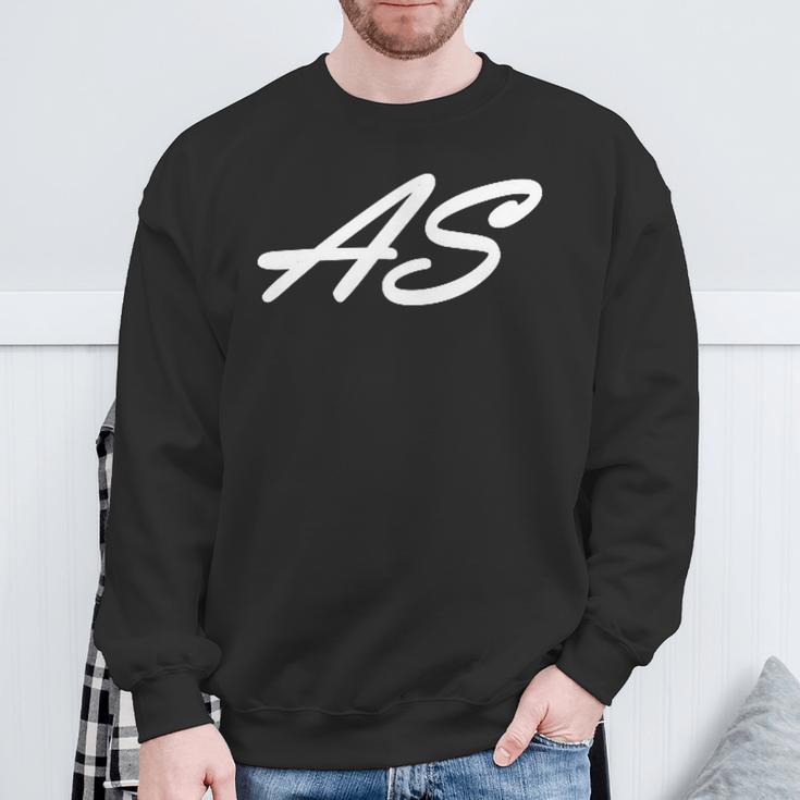 As Initials First Name A Last Name S All Names With A Sweatshirt Geschenke für alte Männer