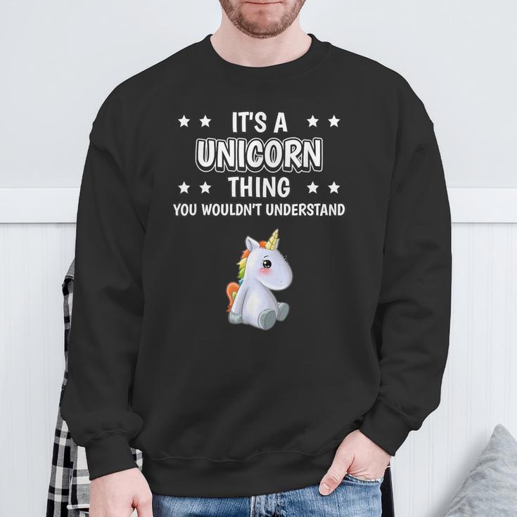 Ist So Ein Einhorn Ding Lustiger Spruch Einhörner Sweatshirt Geschenke für alte Männer