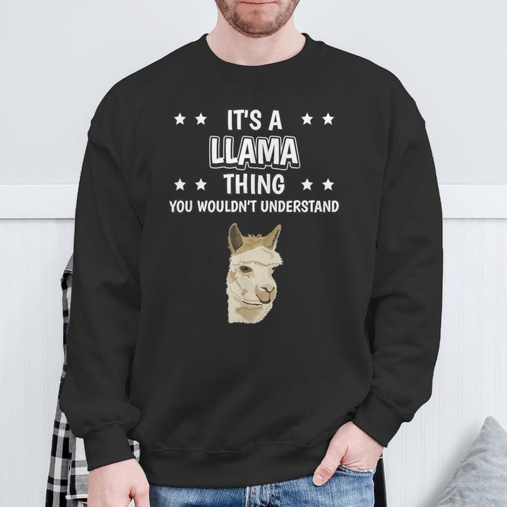 Ist So Ein Lama Ding Lustiger Spruch Lamas Sweatshirt Geschenke für alte Männer