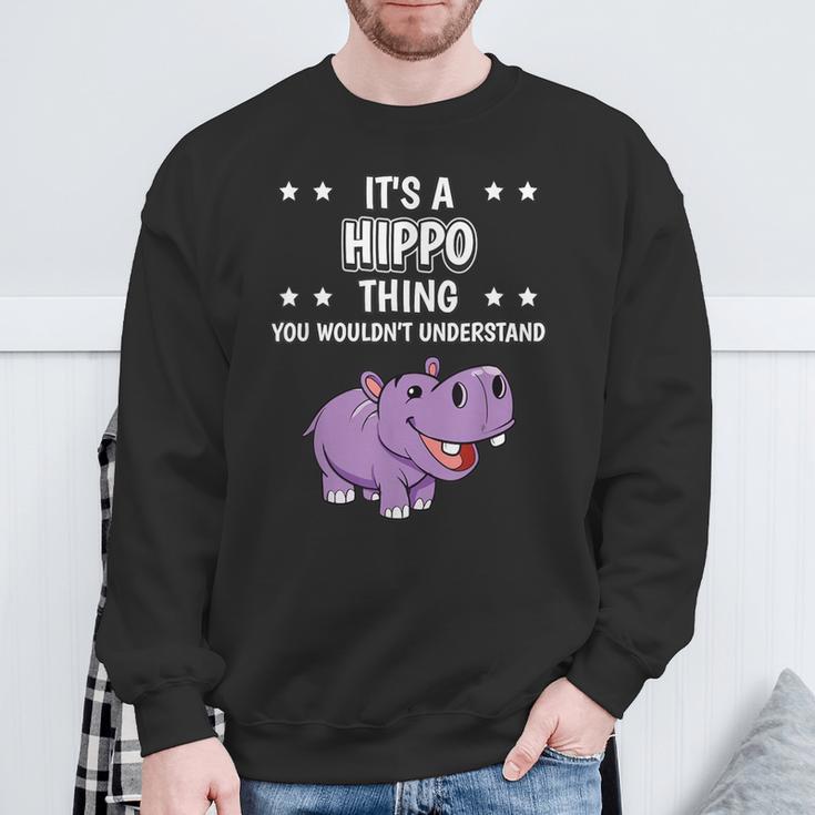 Ist So Ein Nilpferd Ding Lustiger Spruch Nilpferde Sweatshirt Geschenke für alte Männer