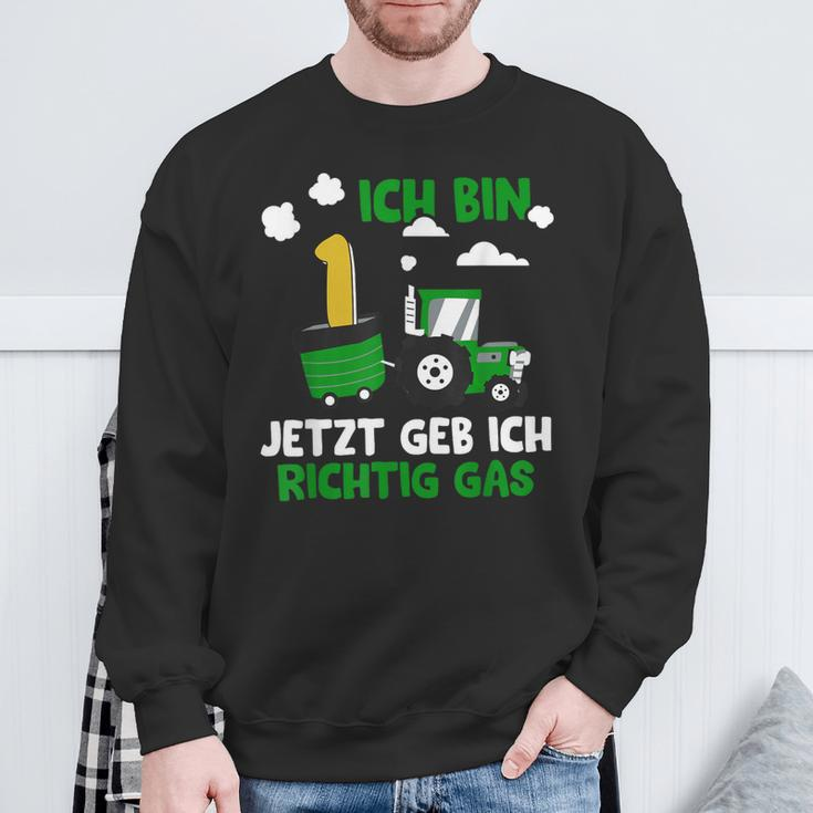 Jetzt Geb Ich Richtig Gas 1St Birthday Boy Tractor S Sweatshirt Geschenke für alte Männer