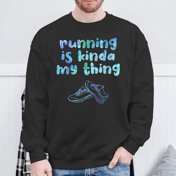 Laufen Ist Irgendwie Mein Ding Sweatshirt Geschenke für alte Männer