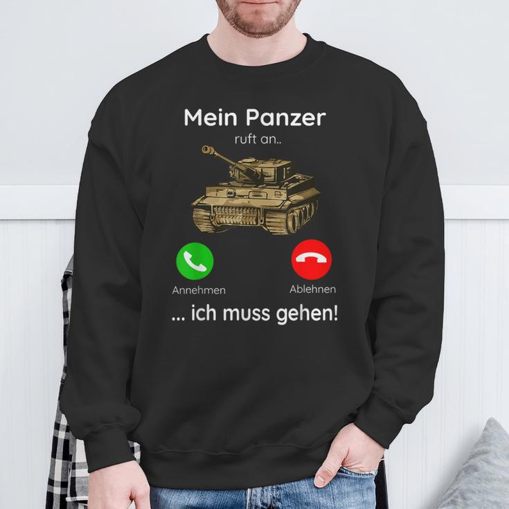 Mein Panzer Ruft An Ich Muss Gehen Sweatshirt Geschenke für alte Männer