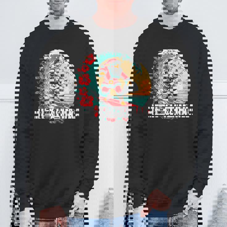 Mele Kalikimaka Hawaii Santa Hawaiian Christmas Sweatshirt Gifts for Old Men