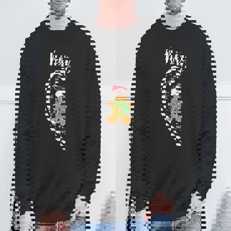 Merry Christmas Gingerbread Couple Christmas Pajama Matching Sweatshirt Gifts for Old Men