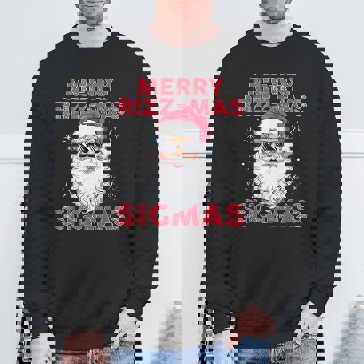 Merry Rizz Mas Sigmas Rizzmas Christmas Rizz Santa Claus Sweatshirt Gifts for Old Men