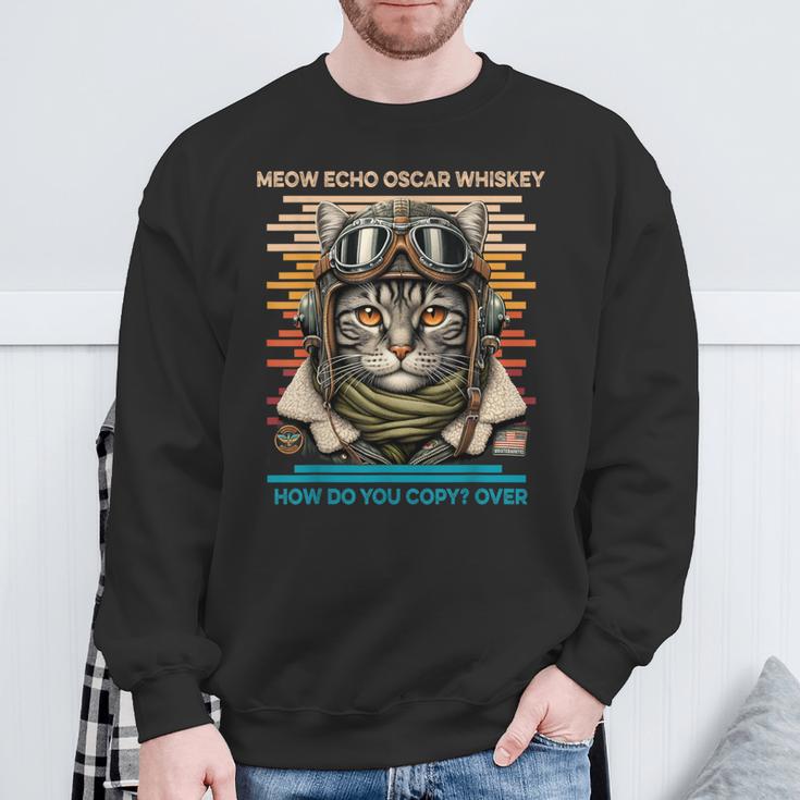 Mike Echo Oscar Whisky Wie Kopierst Du Over Catintage Sweatshirt Geschenke für alte Männer