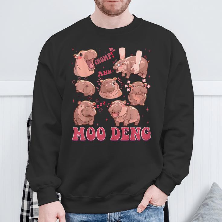 Moo Deng 2024 Moo Deng Moo Deng Cute Hippo Sweatshirt Geschenke für alte Männer