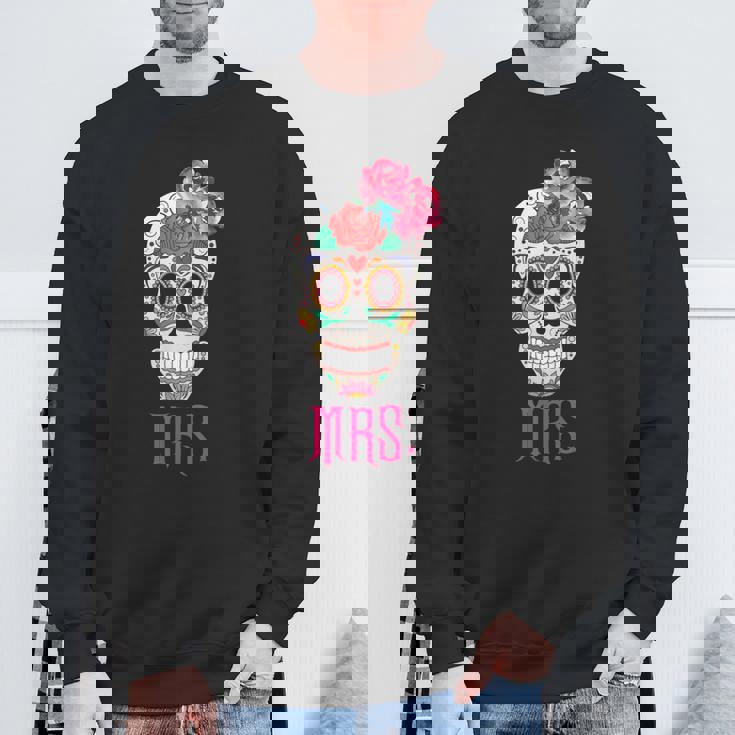 Mrs Sugar -Intage Avec Tête De Mort Dia De Los Muertos Mariée Sweater e Cadeaux pour les vieillards