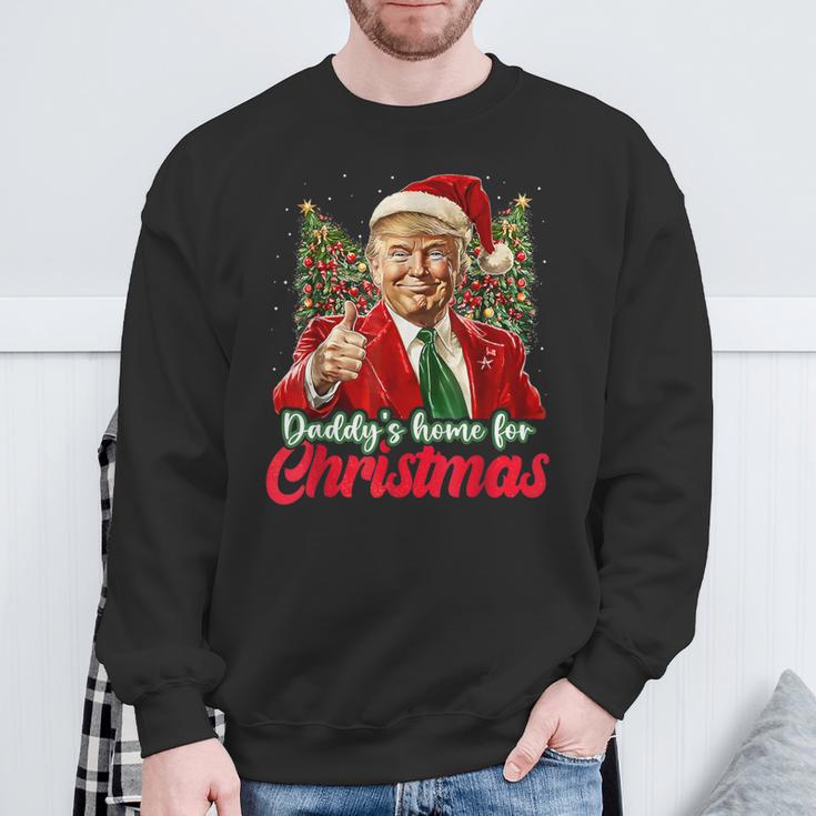 Papa Ist Zu Weihnachten Zu Hause Trump Sweatshirt Geschenke für alte Männer