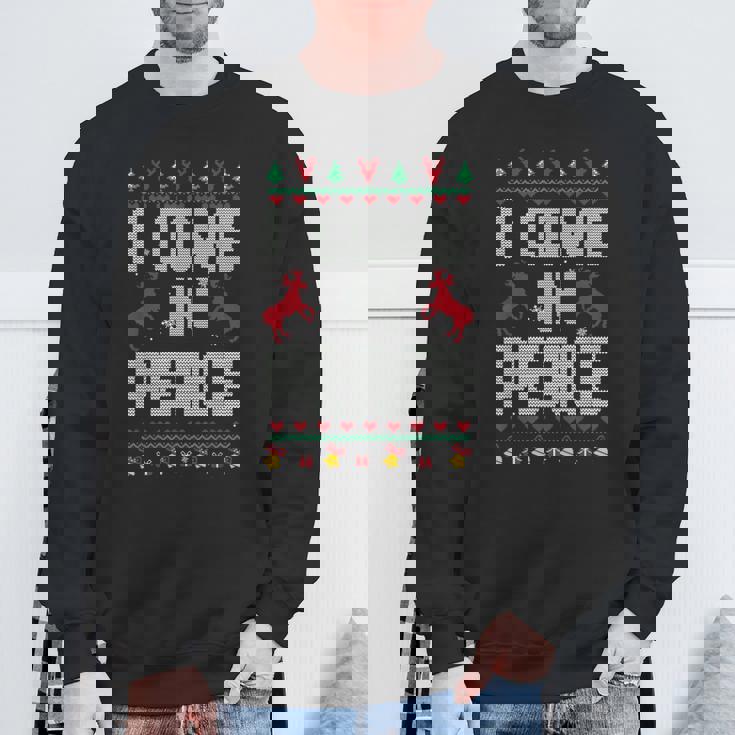 I Come In Peace I'm Peace Xmas Matching Couples Christmas Sweatshirt Gifts for Old Men