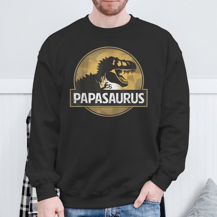 Père Fils Partenaire Papasaurus T-Rex Dinosaur Sweatshirt Geschenke für alte Männer