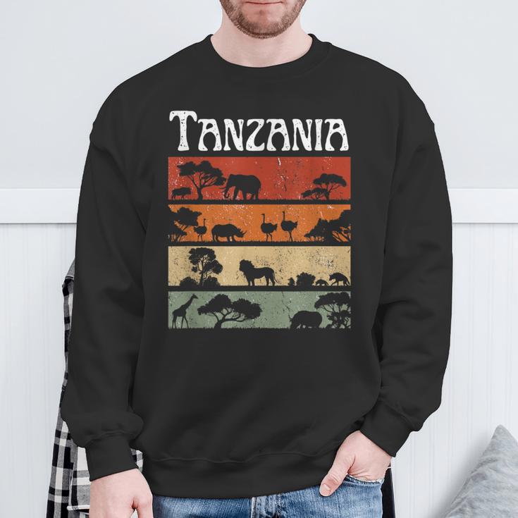 Retro Africa Tanzania Safari Travel Tanzania Tour Sweatshirt Geschenke für alte Männer