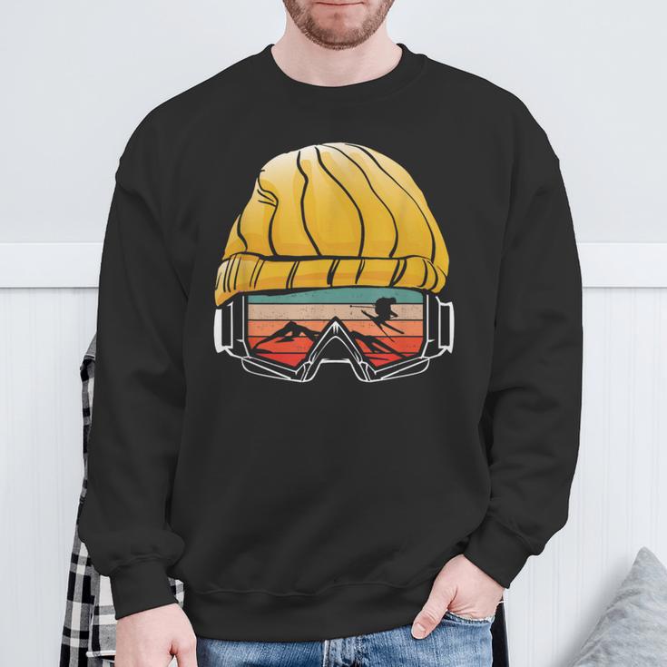 Retro For Skiing Alps Slopes Apres Sweatshirt Geschenke für alte Männer