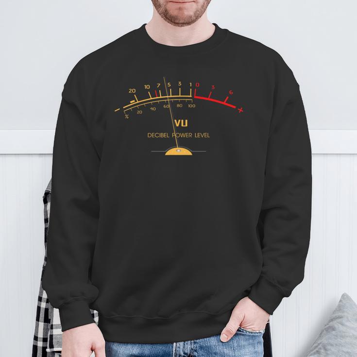 Retrou Meter Sound Level Studio Hi-Fiintage Stereo Music Sweatshirt Geschenke für alte Männer