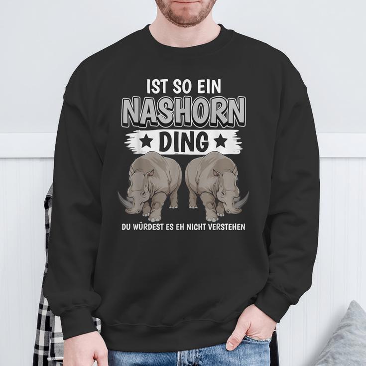 Rhinozeros Sachen Ist So Ein Rhino Ding Rhino Sweatshirt Geschenke für alte Männer