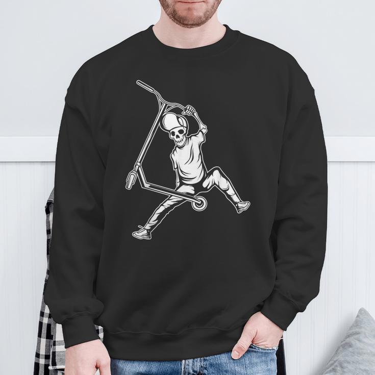 Scooter Stunt Skeleton Scooter Sweatshirt Geschenke für alte Männer