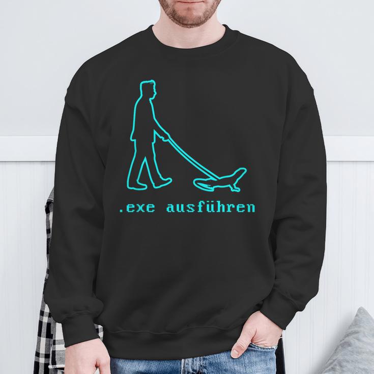 Sys Admin Programmer Computer Scientist Exe Running Sweatshirt Geschenke für alte Männer