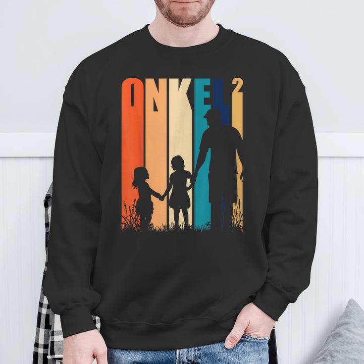 Uncle 2 Nieces Nephew Oheim Stepuncle Sweatshirt Geschenke für alte Männer