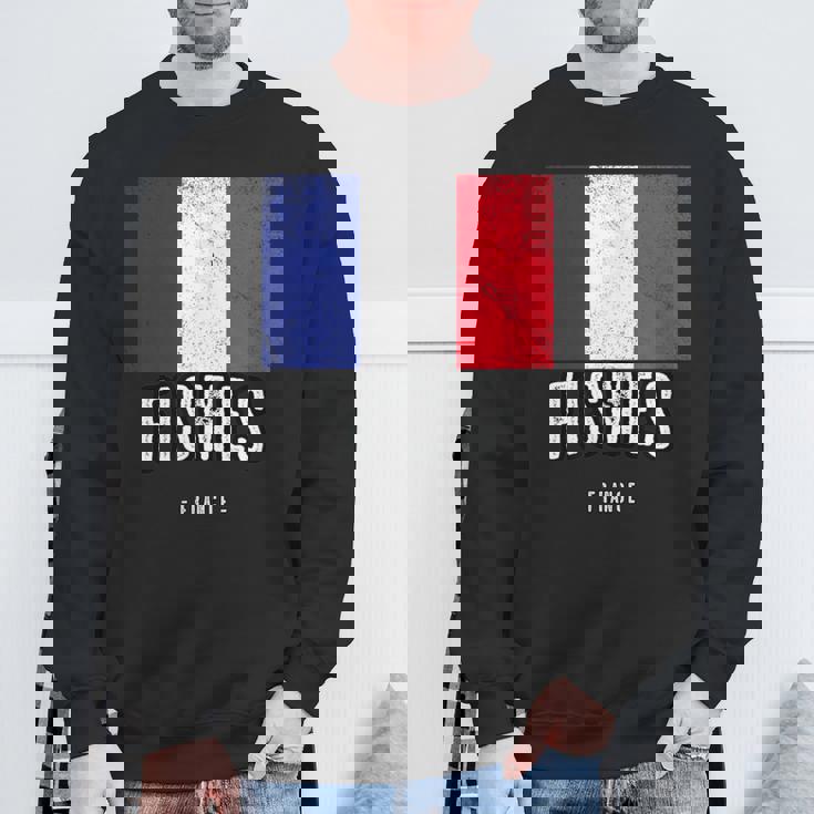 Ville De Fismes France Fr Drapeau Français Sweater e Cadeaux pour les vieillards