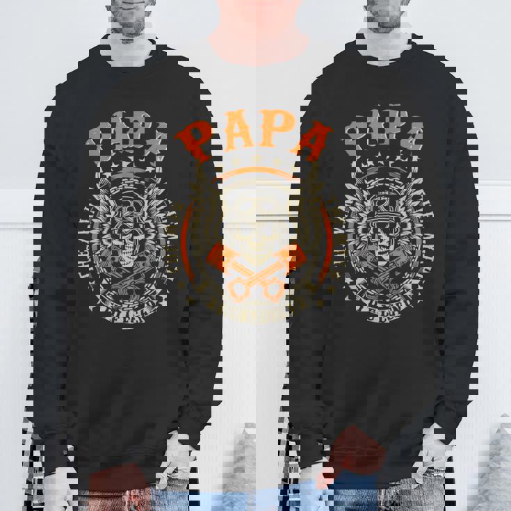 Vintage Biker Papa Motorcycles Biker For Fathers Day Mens Sweatshirt Gifts for Old Men