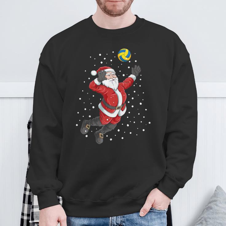 Volleyball Santa Claus Christmas Sweatshirt Geschenke für alte Männer