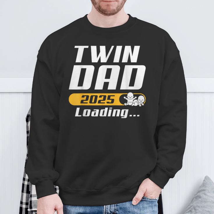 Werdender Papa Twin Dad 2025 Loading Twin Dad Sweatshirt Geschenke für alte Männer