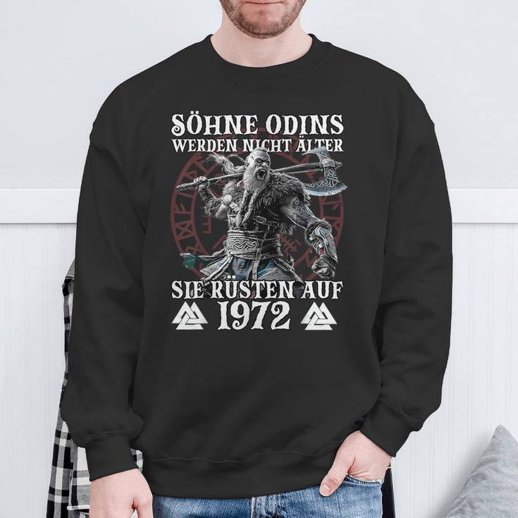 WikingerMänner Odin Wikinger Jahrgang 1972 Geburtstags Sweatshirt Geschenke für alte Männer