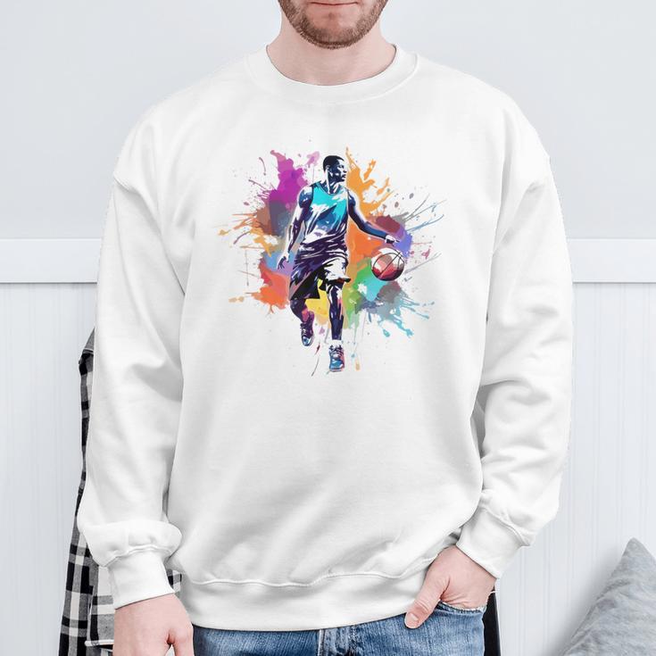 Basketball Graffiti Ball Sport Sweatshirt Geschenke für alte Männer