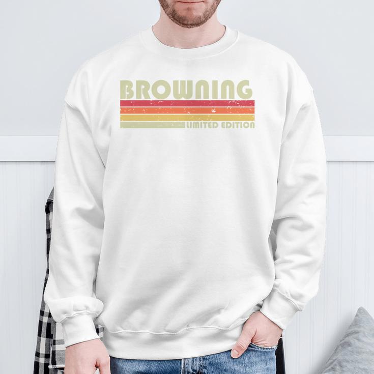 Browning Last Name Retrointage 80S Birthday Sweatshirt Geschenke für alte Männer