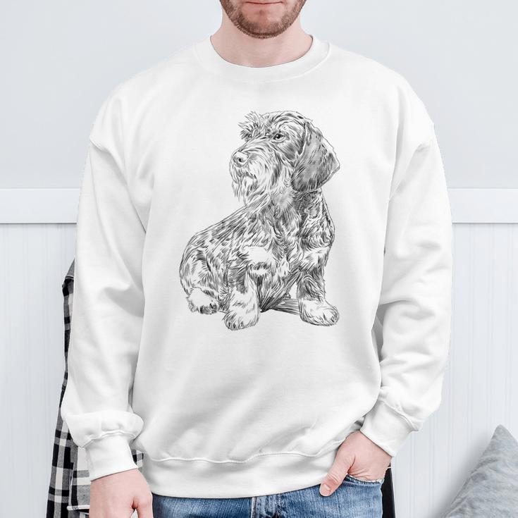 Dachshund Dog Rough Haardshund Sweatshirt Geschenke für alte Männer