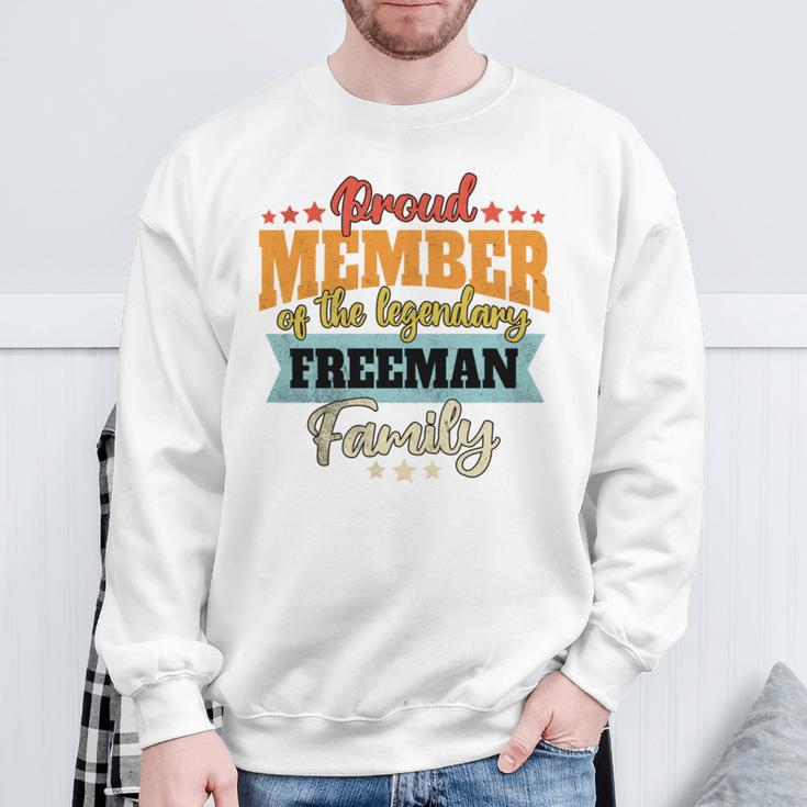 Freeman Nachname Freeman Sweatshirt Geschenke für alte Männer