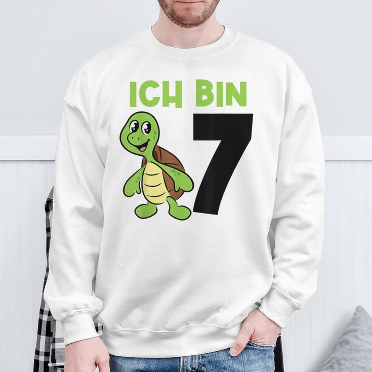 Ich Bin 7 7 Geburtstag Schildkröte Sweatshirt Geschenke für alte Männer