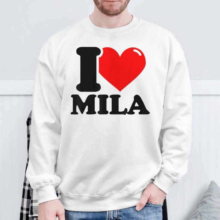 Ich Liebe Mila German Langu Gray Sweatshirt Geschenke für alte Männer