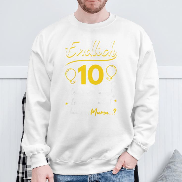 Kinder Endlich 10 Geburtstag Zehn Ich Kann Alles Ich Weiß Alles Sweatshirt Geschenke für alte Männer