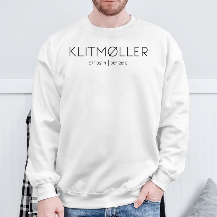 Klitmøller Klitmöller North Jutland Denmark North Sea Gray Sweatshirt Geschenke für alte Männer