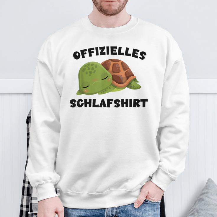 Offizielles Schlaf Schildkröte Turtle Gray S Sweatshirt Geschenke für alte Männer