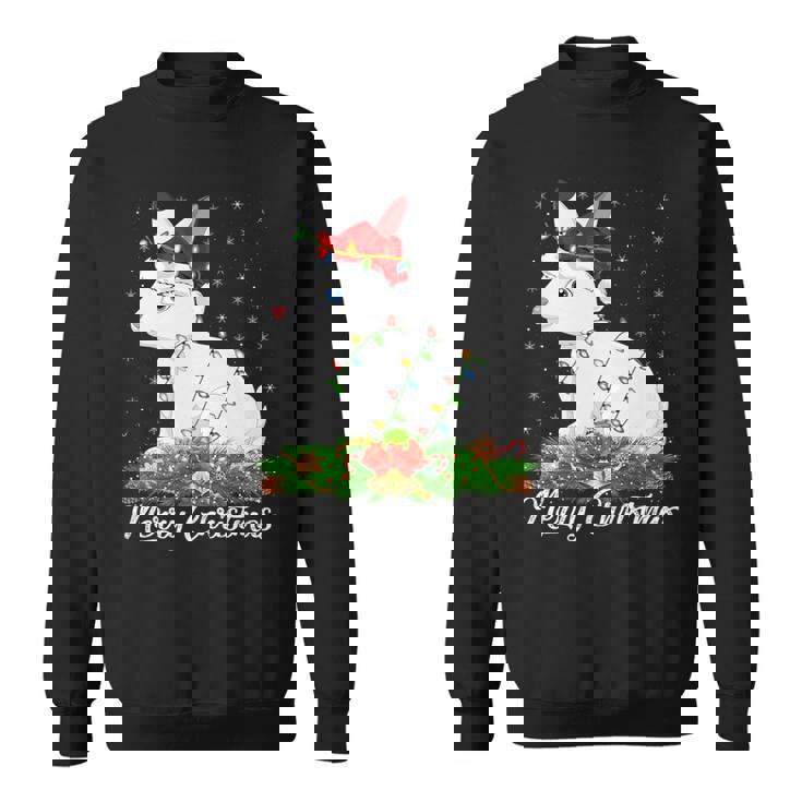 Arctic Hare Lover Matching Santa Hat Arctic Hare Christmas Premium Sweatshirt