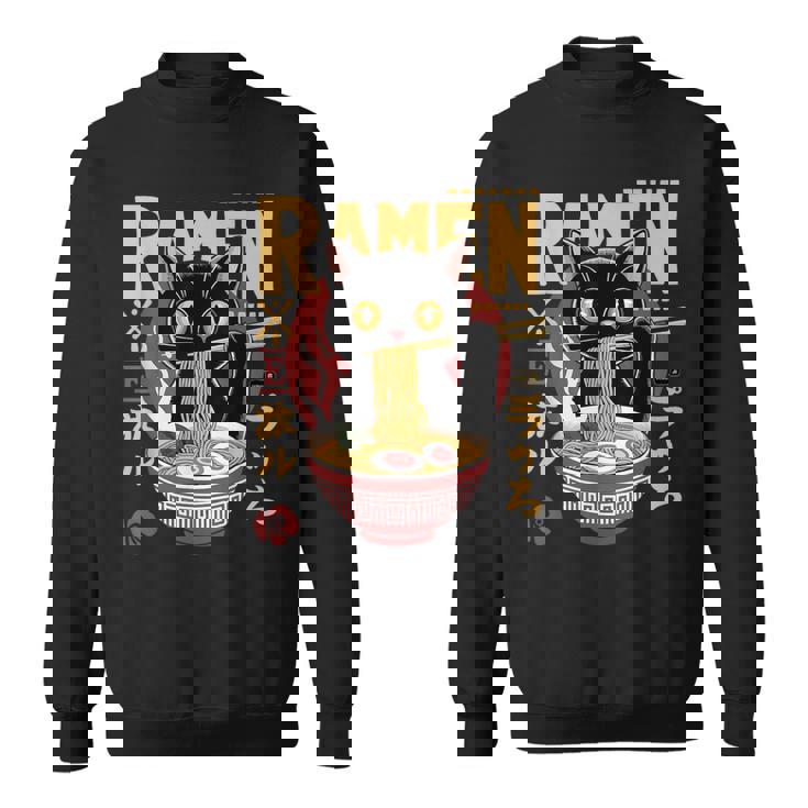 Cat Ramen Noodle Japanese Anime Manga Ramen Kawaii Cat Sweatshirt