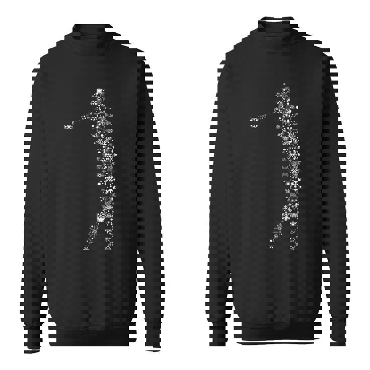 Christmas Golfer Golf Player Golfing Snowflake Sweatshirt