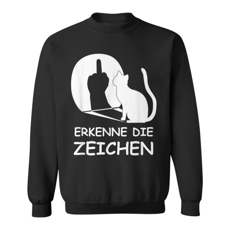 Erkenne Die Zeichen Wkekatze Schattenspiel Cats Sweatshirt