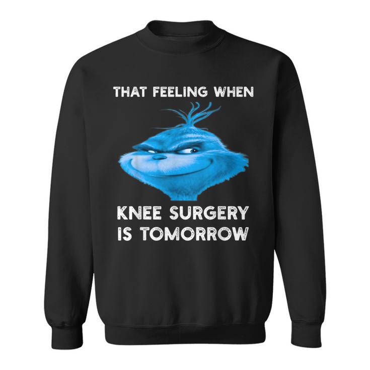 That Feeling When Knee Surgery Is Tomorrow Meme Men's Tshirt Back