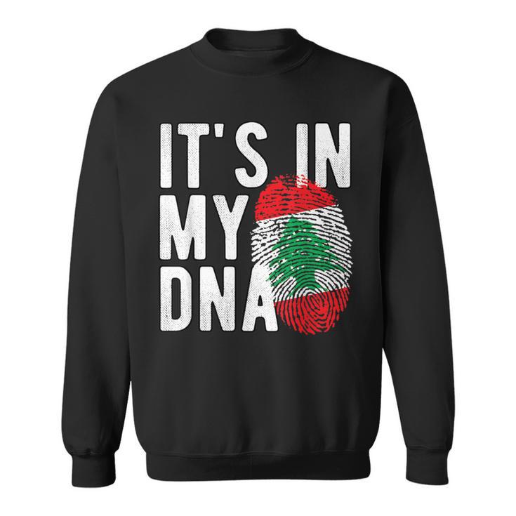 It's In My Dna Lebanon Flag Fingerprint Sweatshirt