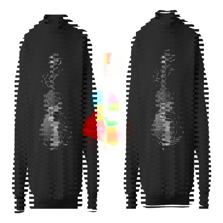 Guitar Music Instrument Motif Illustration Guitar Sweatshirt