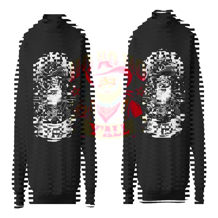 Holiday Cowboy Santa Country Western Christmas Spirit Sweatshirt